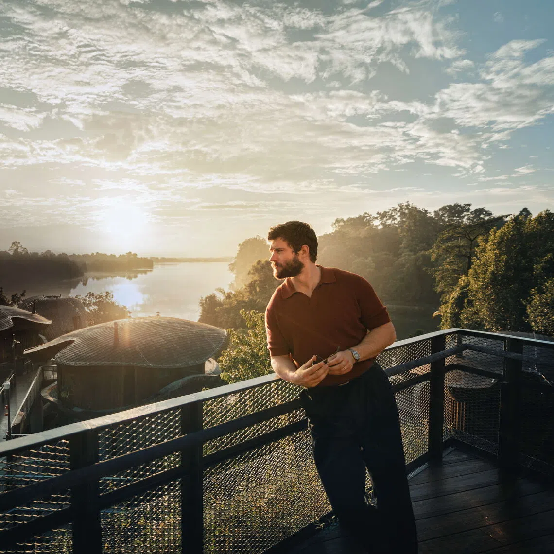 American actor David Corenswet at the Mandai Rainforest Resort by Banyan Tree in October 2025.
