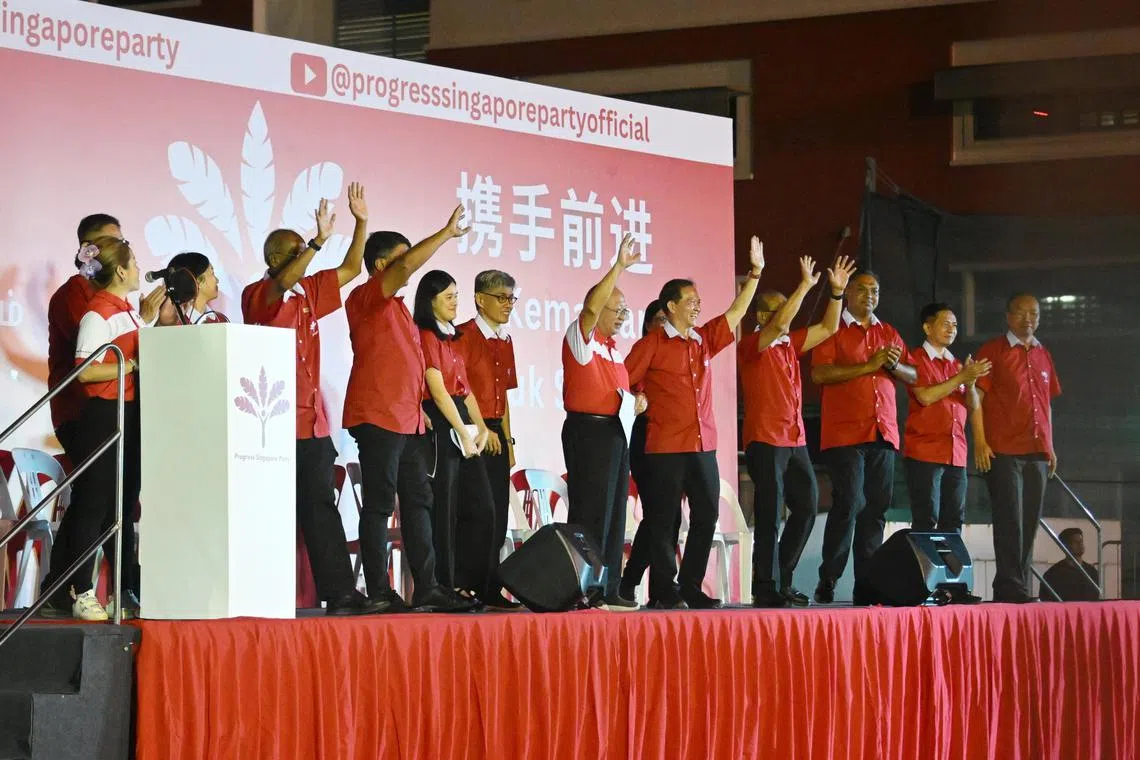 PSP's first ever physical rally for residents of Marymount SMC, Kebun Baru SMC, held at the Catholic High School located in Bishan Street 22, on April 24, 2025.