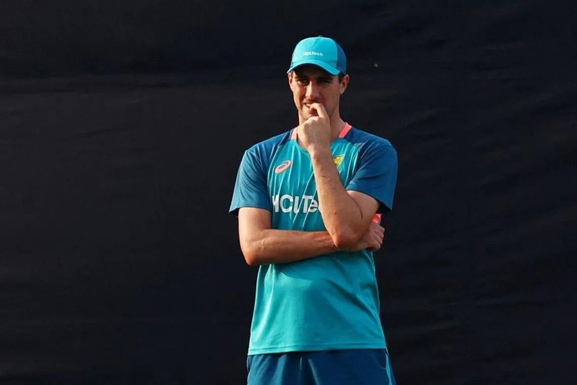 Cricket - ICC Cricket World Cup 2023 - Semi-Final - Australia Practice - Eden Gardens, Kolkata, India - November 14, 2023 Australia's Pat Cummins during practice REUTERS/Andrew Boyers