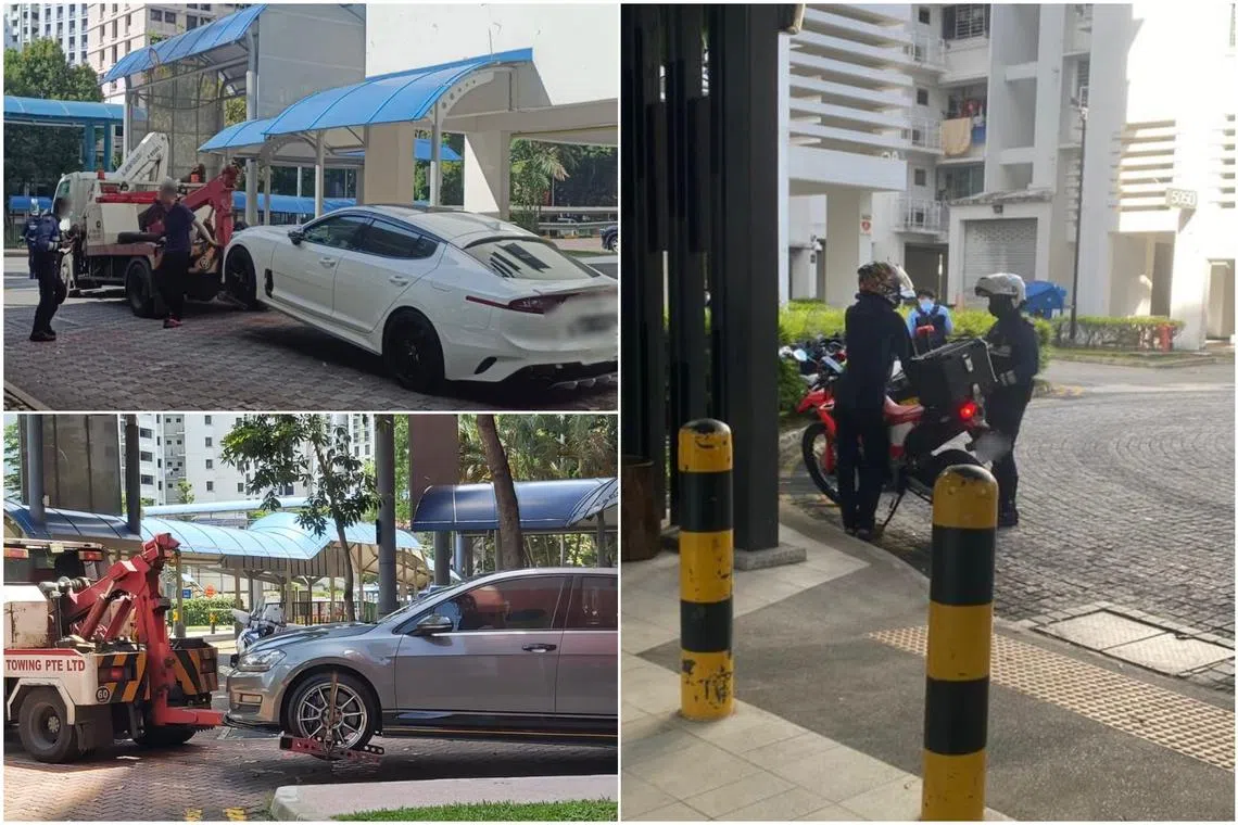 The two drivers and motorcyclist were booked and had their vehicles impounded during LTA's enforcement operations in May 2023.