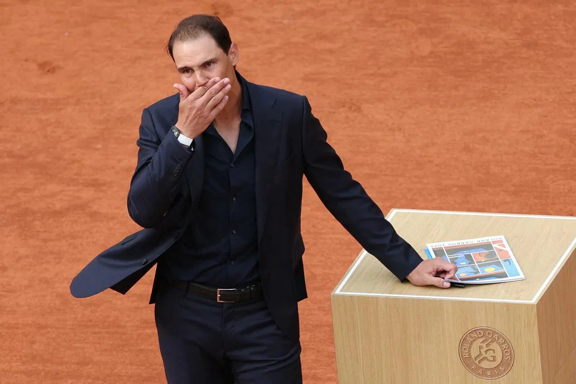 Rafael Nadal said a tearful farewell to Roland Garros during a wonderful ceremony on May 25.