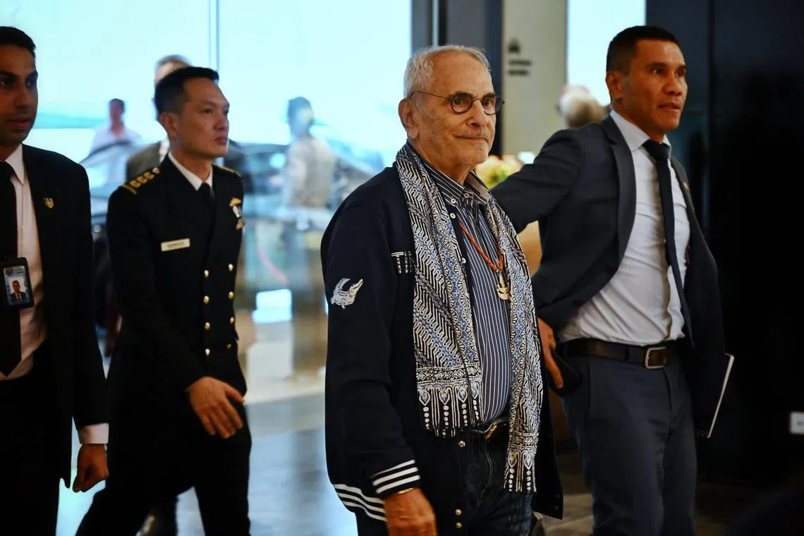 Timor-Leste’s President José Ramos-Horta arriving at the Shangri-La Singapore hotel on May 29, ahead of the Shangri-La Dialogue.