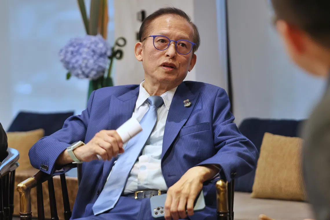 City Developments chairman Kwek Leng Beng speaking to media in an interview on the sidelines of the Star of Hope Gala on Sept 15.