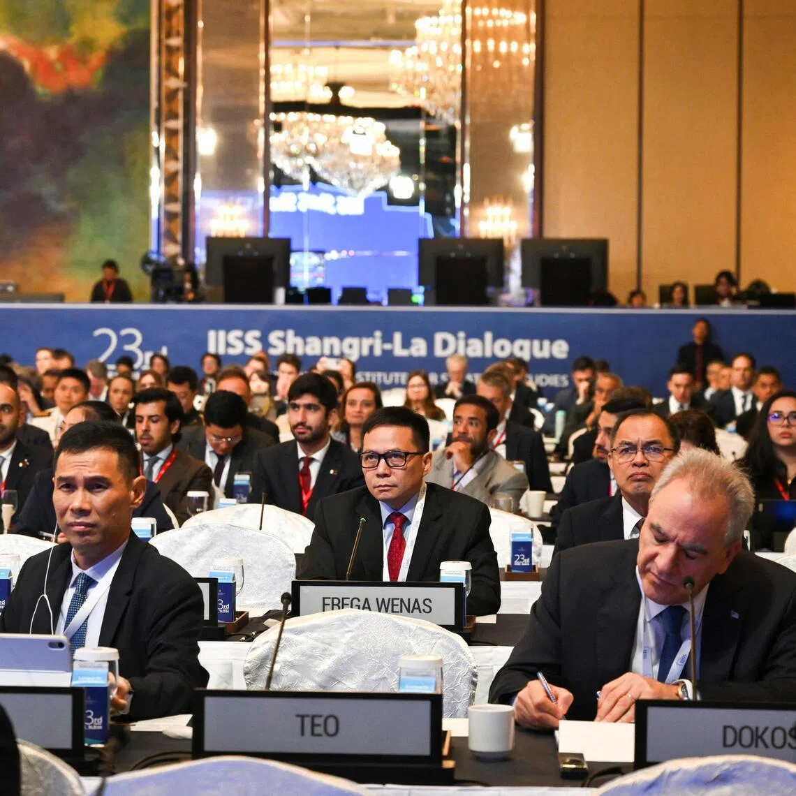 Delegates attend the IISS Shangri-La Dialogue security summit in Singapore, May 30, 2026. REUTERS/Caroline Chia