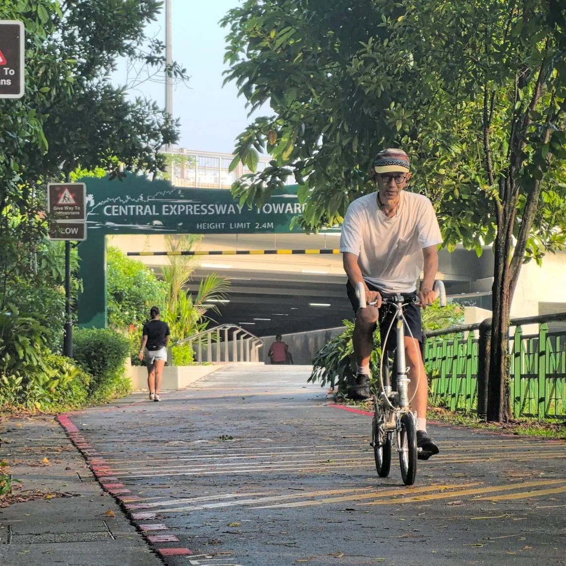 The writer on his morning commute. He has been cycling to work for 22 years. 