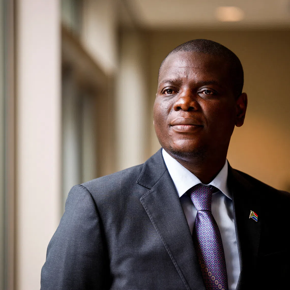 South Africa's Minister of International Relations and Cooperation Ronald Lamola  stands for photograph at UN headquarters in New York City, US, September 25, 2026. REUTERS/Jeenah Moon