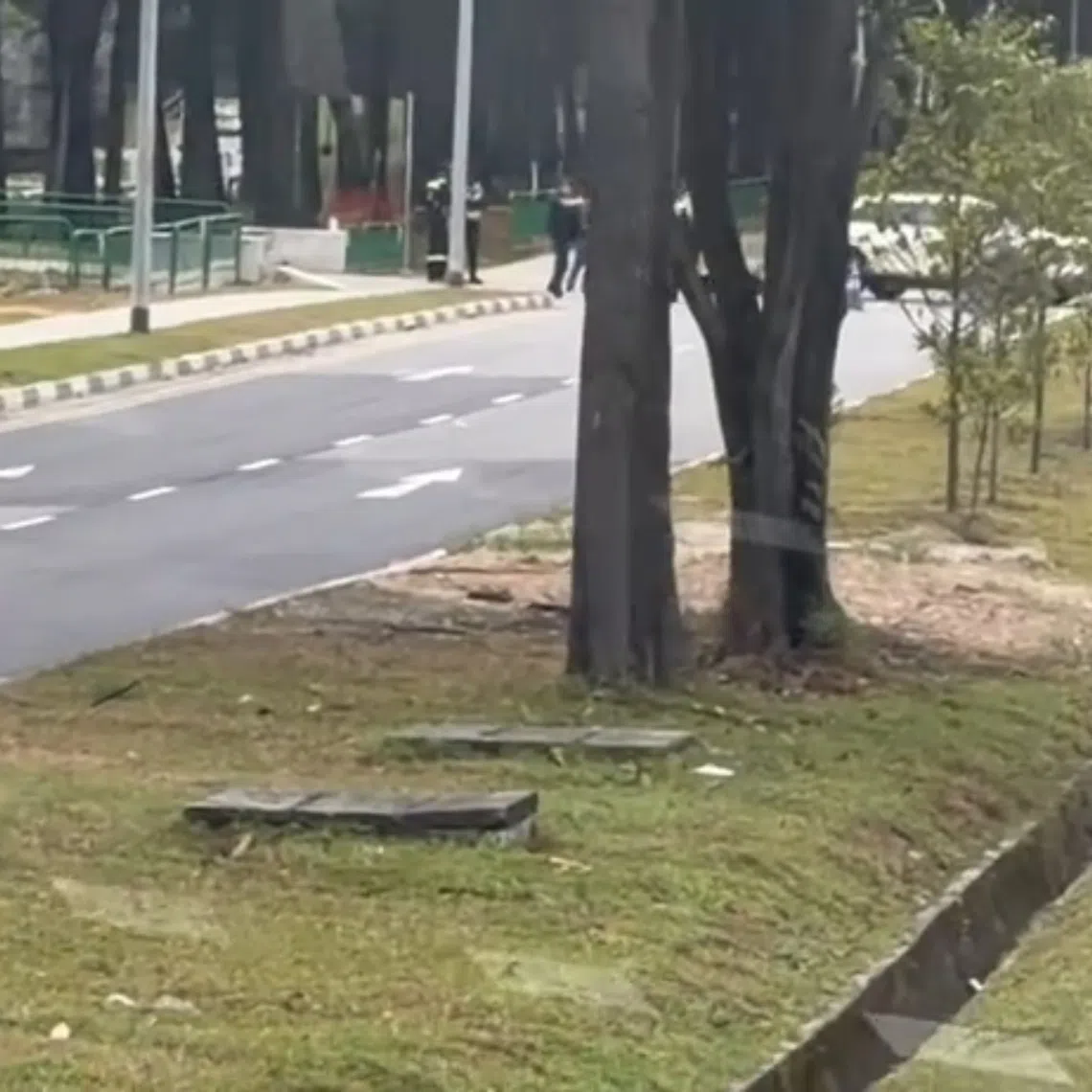 The accident caused a temporary road closure on both lanes on a section of Admiralty Road West heading to Admiralty Road East.
