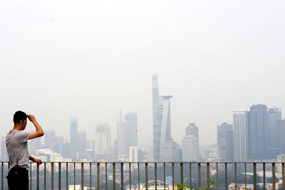 A file photo of the haze situation in Petaling Jaya, Malaysia. 
