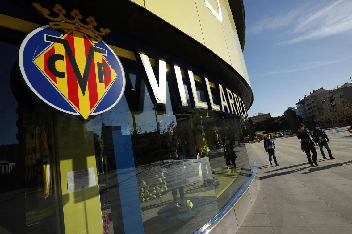 FILE PHOTO: Soccer Football - La Liga Santander - Villarreal v Real Madrid - Estadio de la Ceramica, Villarreal, Spain - November 21, 2020 General view outside the stadium before the match REUTERS/Albert Gea/File Photo