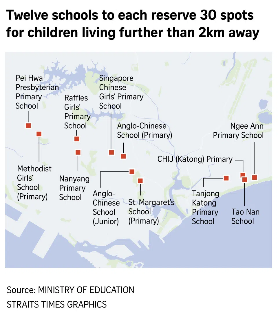 Map of the 12 schools affected.