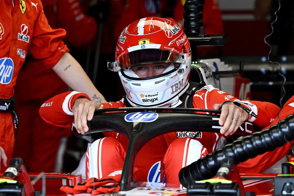 Ferrari's Charles Leclerc before the sprint race at the Canadian Grand Prix in Montreal on May 23.
