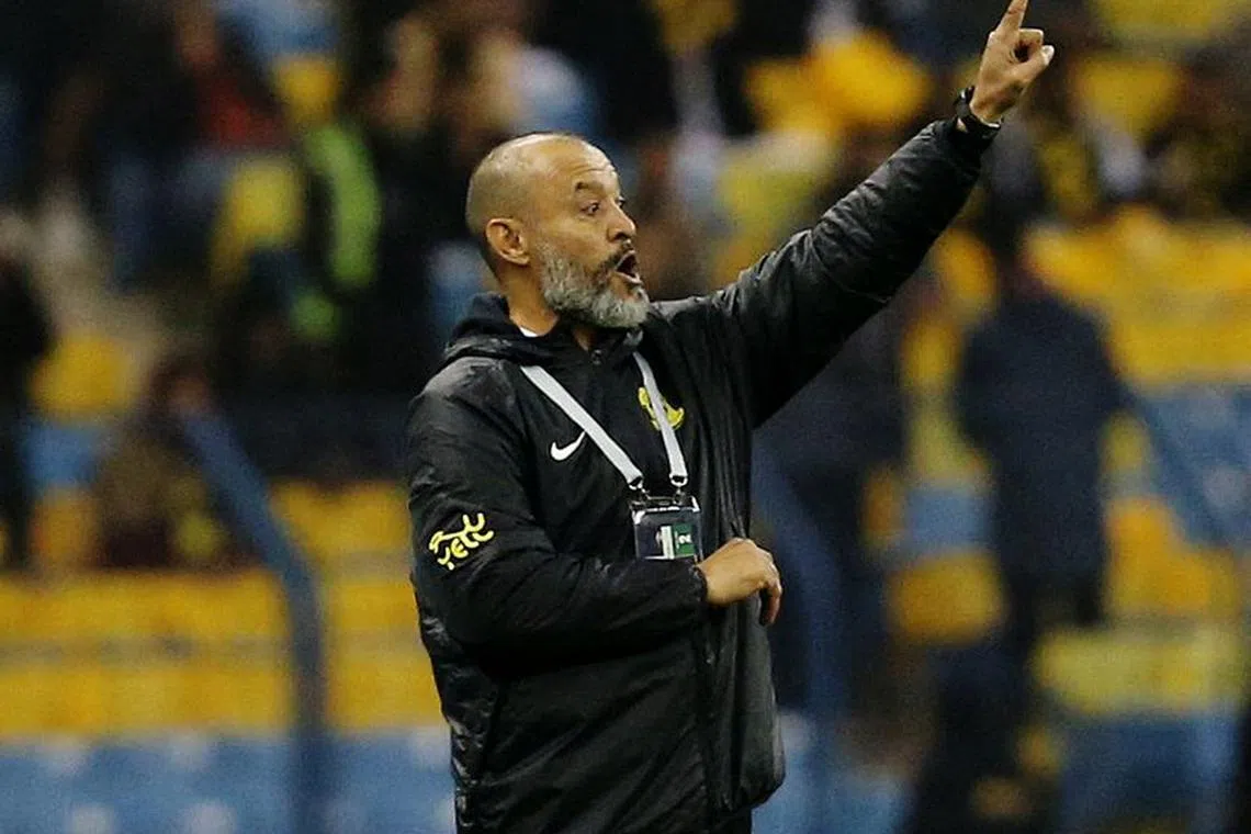 FILE PHOTO: Soccer Football - Saudi Super Cup - Semi Final - Al Ittihad v Al Nassr - King Fahd International Stadium, Riyadh, Saudia Arabia - January 26, 2023 Al Ittihad coach Nuno Espirito Santo REUTERS/Ahmed Yosri/File Photo