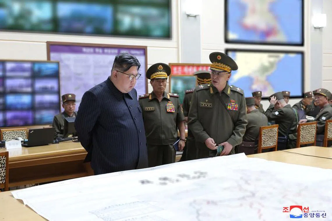 North Korean leader Kim Jong visits the training center of the General Staff Department of the Korean People's Army (KPA) in an undisclosed location in North Korea in this picture released by North Korea's Korean Central News Agency (KCNA) and obtained by Reuters on August 31, 2023. KCNA via REUTERS
