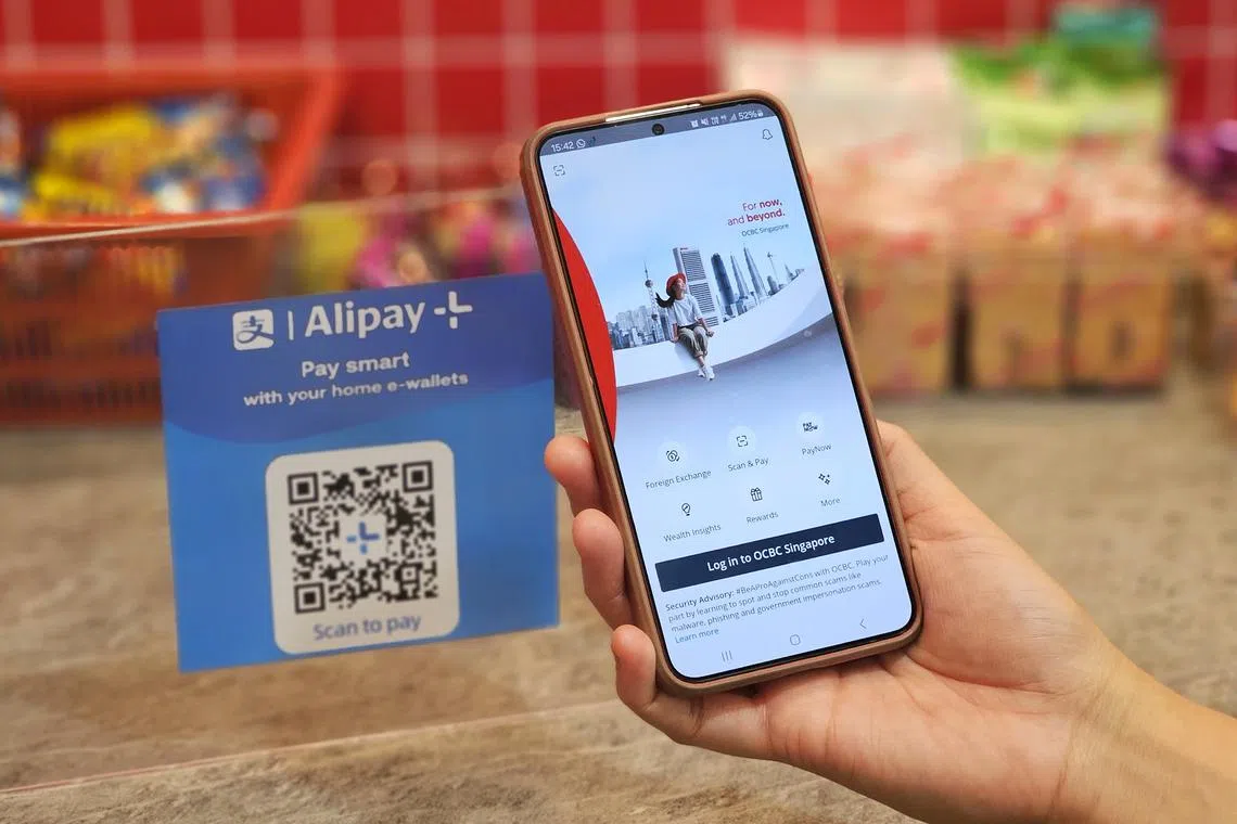 China accounted for 57 per cent, or the largest share, of cross-border QR payments made using the OCBC Digital app in 2023. 