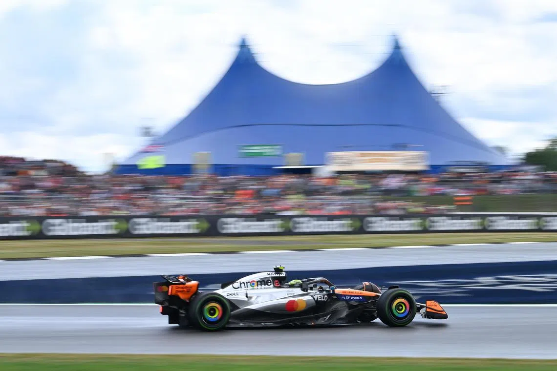 McLaren driver Lando Norris competes during the Formula 1 British Grand Prix at Silverstone.