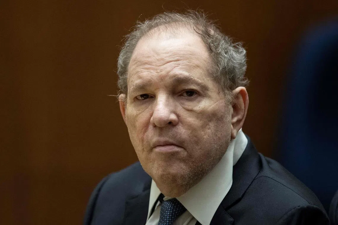A 2022 photo shows former film producer Harvey Weinstein at a court hearing in Los Angeles, California.