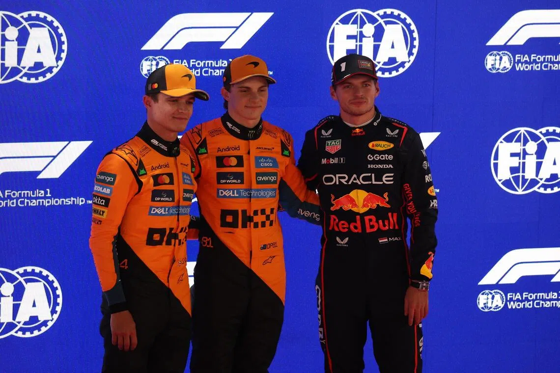McLaren's Lando Norris and Oscar Piastri and Red Bull's Max Verstappen will battle it out for the world championship in Abu Dhabi.