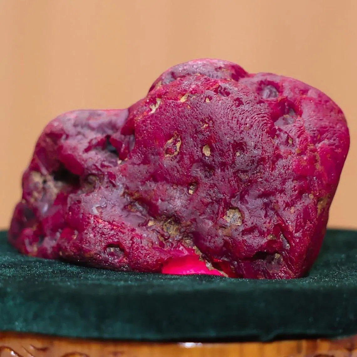 An 11,000-carat ruby in Naypyidaw, after it was found at a gem tract in Mogok in Mandalay region. 