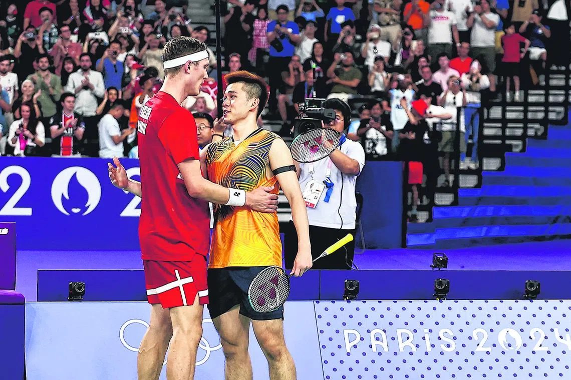 Paris 2024 Olympic champion Viktor Axelsen (left) will not be able to take on the likes of Thailand's silver medallist Kunlavut Vitidsarn at the BWF World Tour Finals after withdrawing with injury. He has questioned why he had been fined despite sending supporting documents to prove his injury.