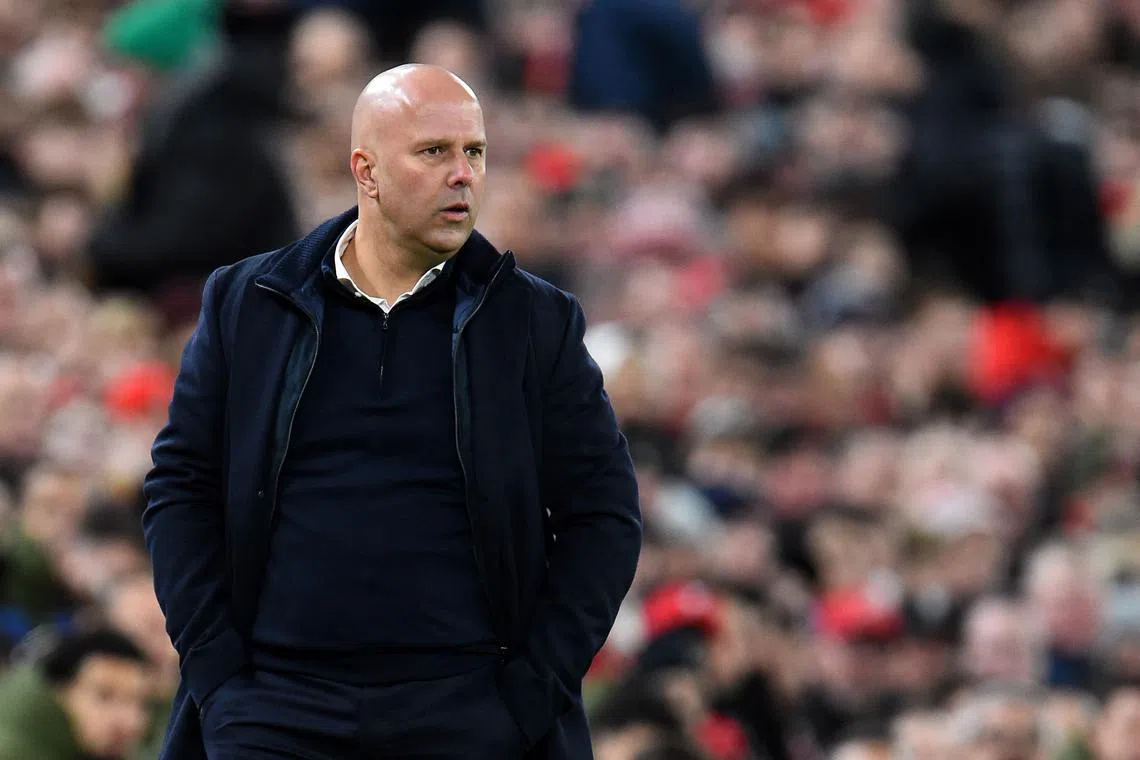 Soccer Football - Champions League - Round of 16 - Second Leg - Liverpool v Paris St Germain - Anfield, Liverpool, Britain - March 11, 2025 Liverpool manager Arne Slot REUTERS/Peter Powell