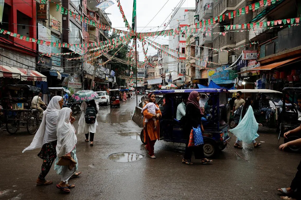 FILE PHOTO: A view of Zakir Nagar, a Muslim neighbourhood in New Delhi, India, September 18, 2024. REUTERS/Anushree Fadnavis/File Photo