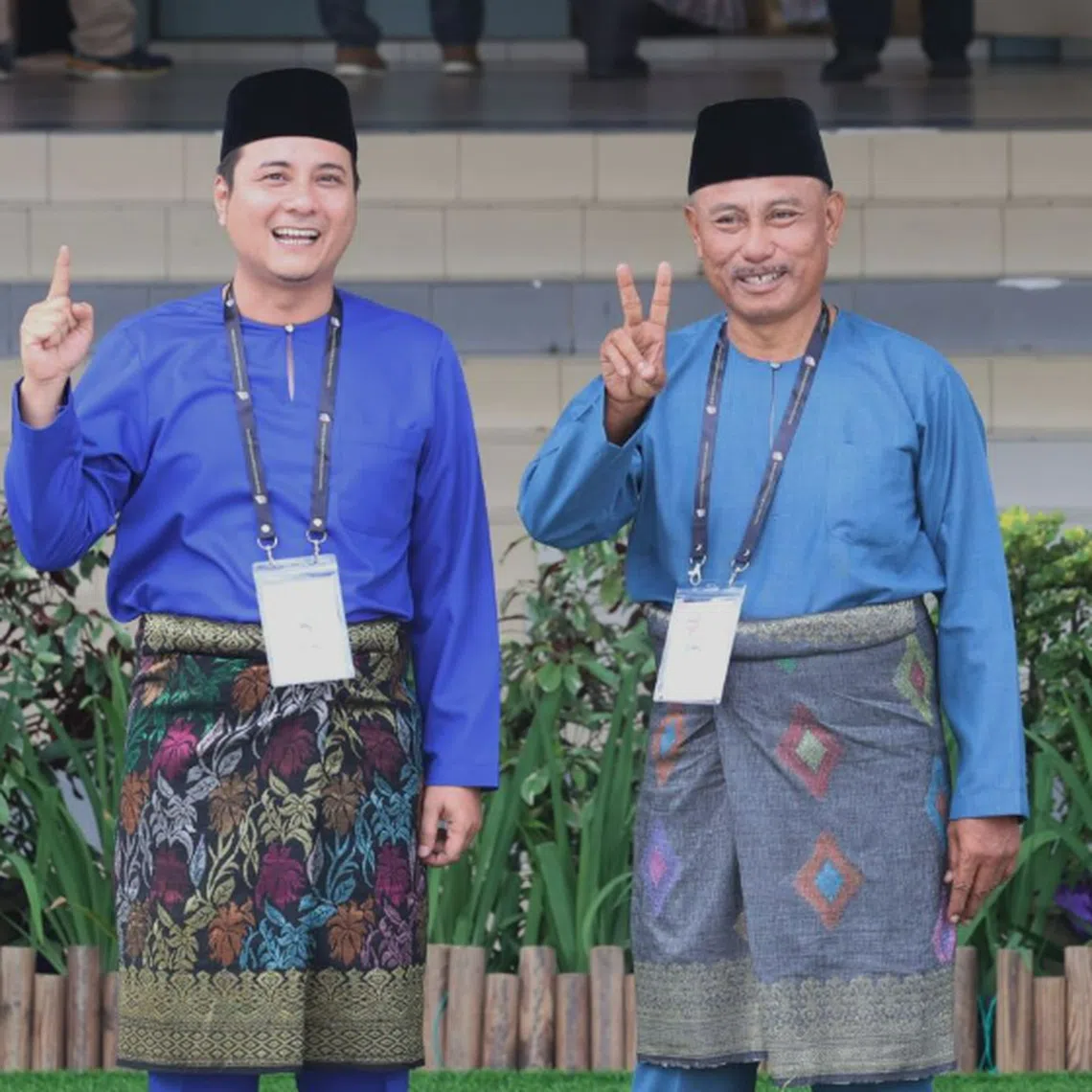 BN’s candidate, Mr Syed Hussien Syed Abdullah (left), and PN’s candidate, Mr Mohamad Haizan Jaafar (right) are contesting for the Mahkota state seat.
