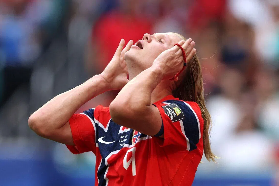 Haaland’s trademark hairstyle has become one of the tournament’s talking points.