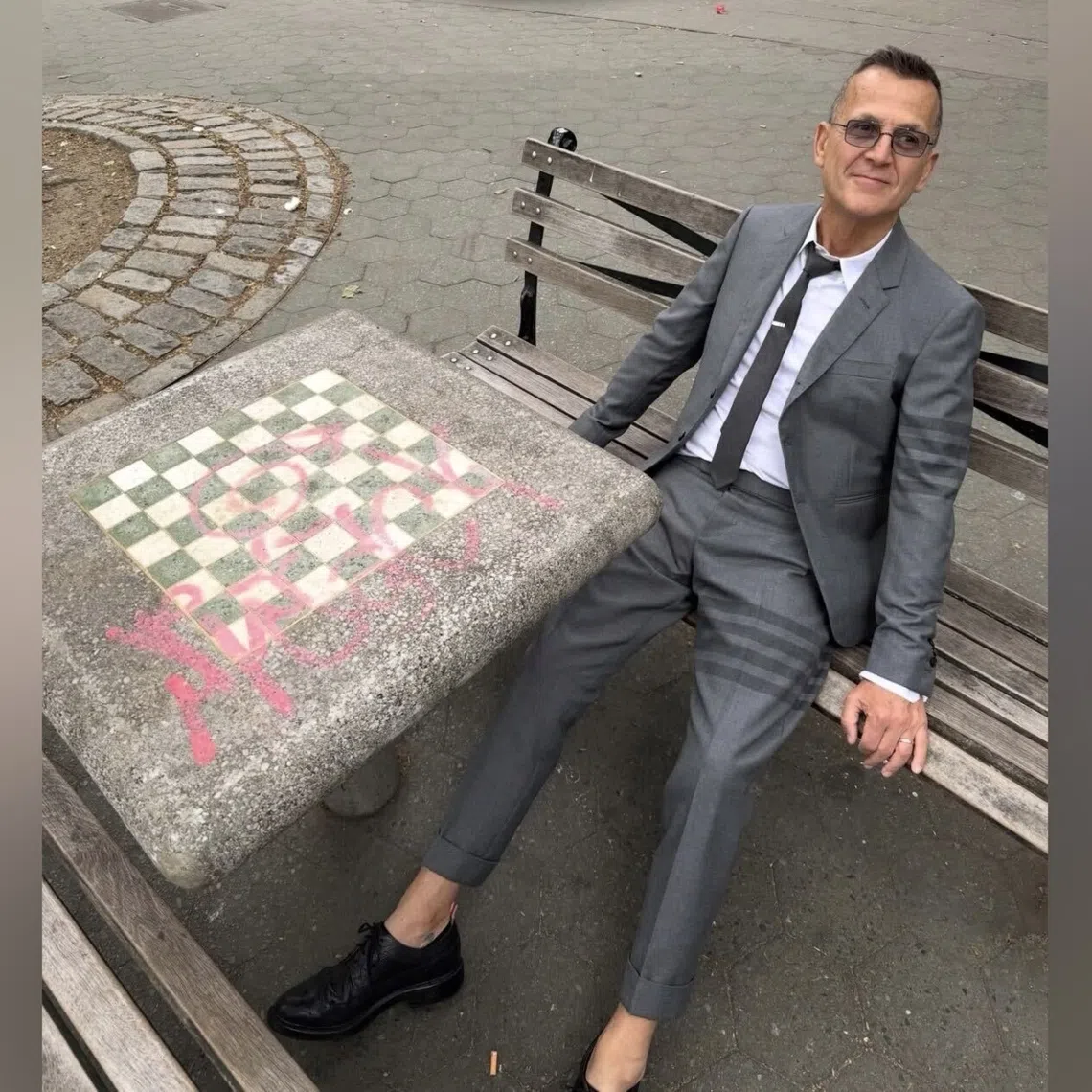 Steven Kolb, CEO of the Council of Fashion Designers of America, was seen physically restraining PETA protesters on a runway.