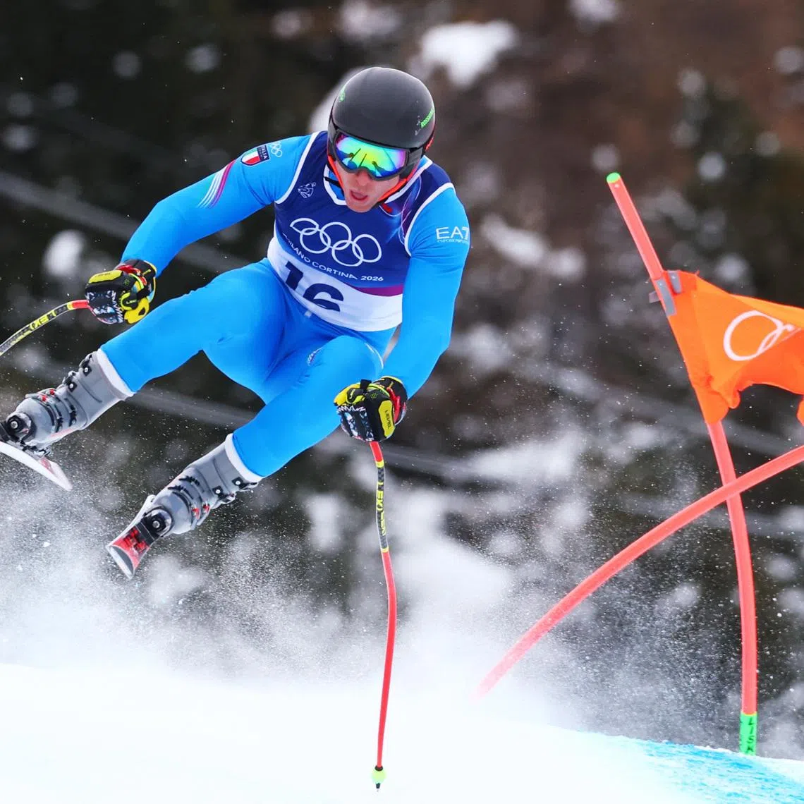 Milano Cortina 2026 Olympics - Alpine Skiing - Men's Downhill Training - Stelvio Ski Centre, Bormio, Italy - February 04, 2026 Mattia Casse of Italy in action during training REUTERS/Denis Balibouse