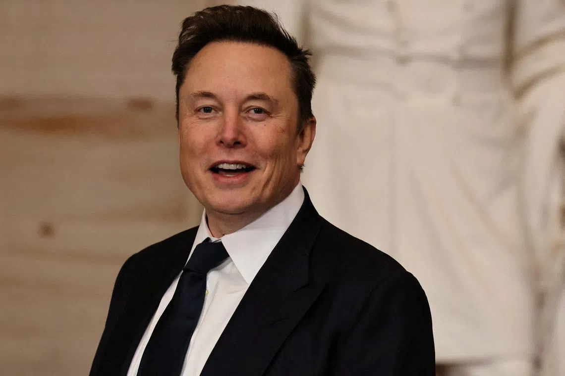 Tesla and SpaceX CEO Elon Musk arrives to the inauguration of U.S. President-elect Donald Trump in the Rotunda of the U.S. Capitol on January 20, 2025 in Washington, DC. Donald Trump takes office for his second term as the 47th president of the United States.     Chip Somodevilla/Pool via REUTERS