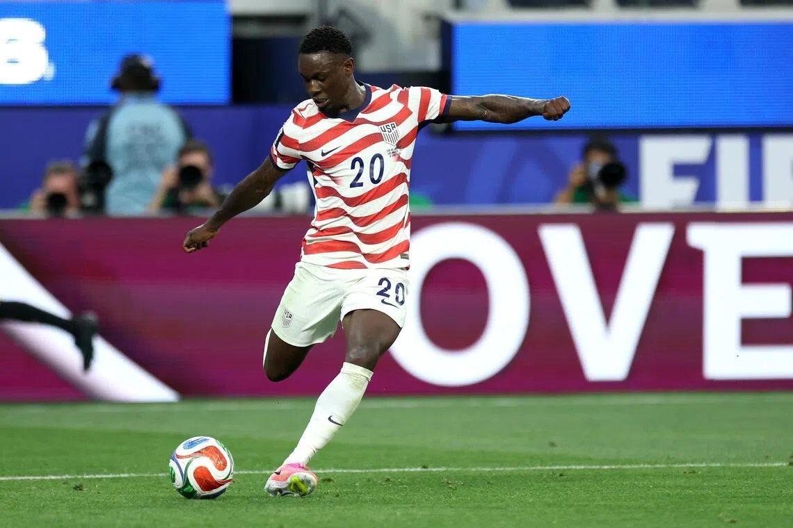 Folarin Balogun scored in the 31st minute and the fifth minute of first-half stoppage time to lead the US to a 4-1 win over Paraguay. 