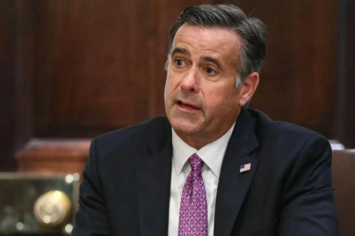 CIA Director John Ratcliffe speaks during a cabinet meeting with US President Donald Trump on Aug 26, 2025. PHOTO: AFP