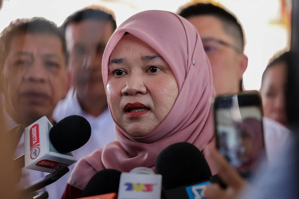 Malaysia's education minister Fadhlina Sidek said a teacher who allegedly had an affair with a married man has been relieved of her official duties until investigations are completed.