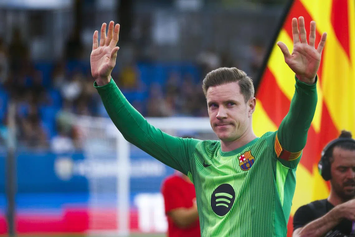 Barcelona goalkeeper and captain Marc-Andre ter Stegen underwent back surgery in July. 