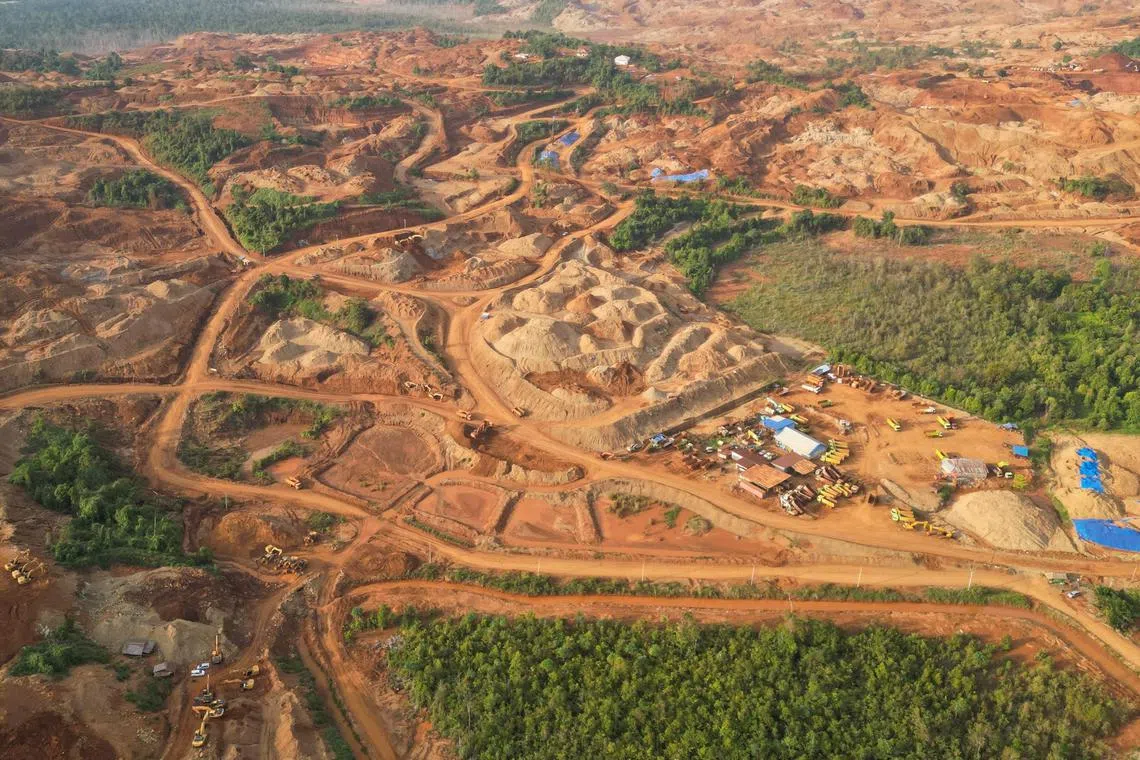 This aerial picture taken on May 14, 2023 shows a general view of PT. Indonesia Morowali Industrial Park (IMIP), one of the biggest nickel producers in Konawe Utara.