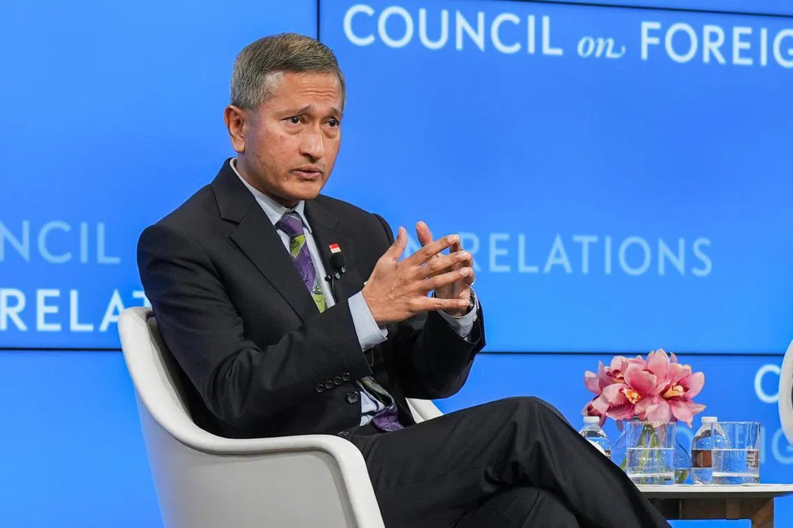 Dr Vivian Balakrishnan said the world was shifting from an international order in which the US was the sole dominant power, to a multipolar one.