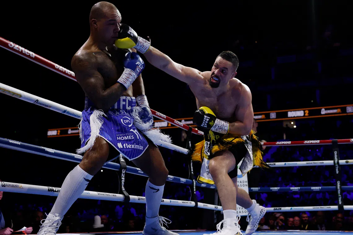Boxing - Joseph Parker v Fabio Wardley - The O2, London, Britain - October 25, 2025 Joseph Parker in action during his fight against Fabio Wardley Action Images via Reuters/Andrew Couldridge