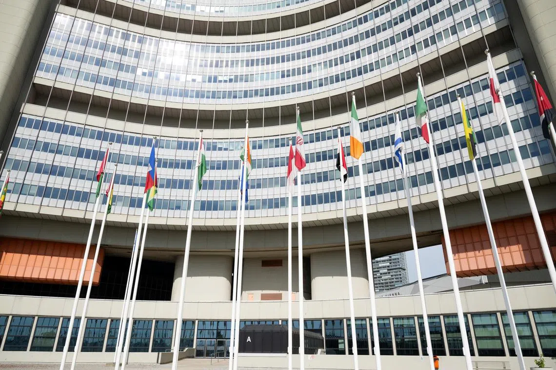 FILE PHOTO: General view of the IAEA headquarters in Vienna, Austria, June 23, 2025. REUTERS/Elisabeth Mandl/File Photo