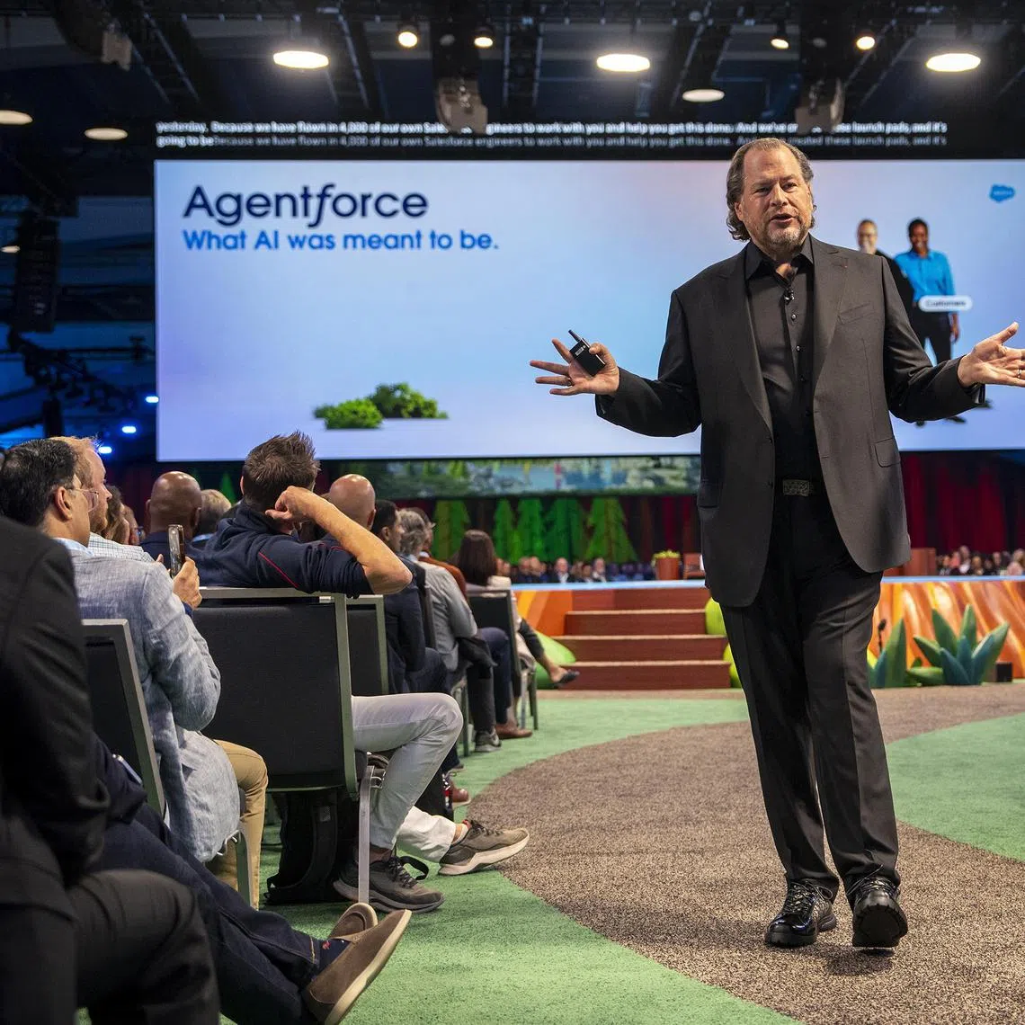 Salesforce CEO Marc Benioff at the software company's Dreamforce conference in 2024.
