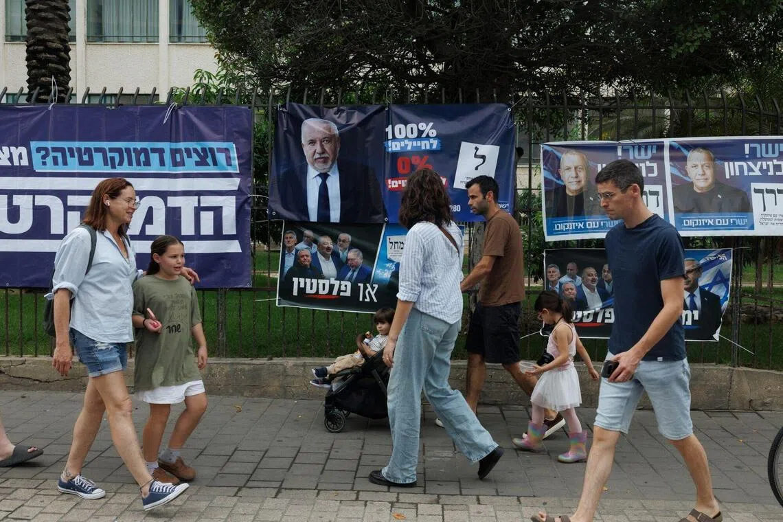 With nearly 86% of votes tallied on Oct 28, Israeli media forecast Benjamin Netanyahu’s bloc of right-wing, hardline and ultra-Orthodox parties winning 53 seats in Parliament.