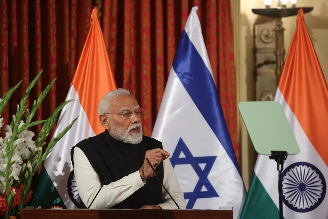 India’s opposition groups criticised Prime Minister Narendra Modi for his Israel trip last week, saying it gave tacit approval for subsequent air strikes in Iran.