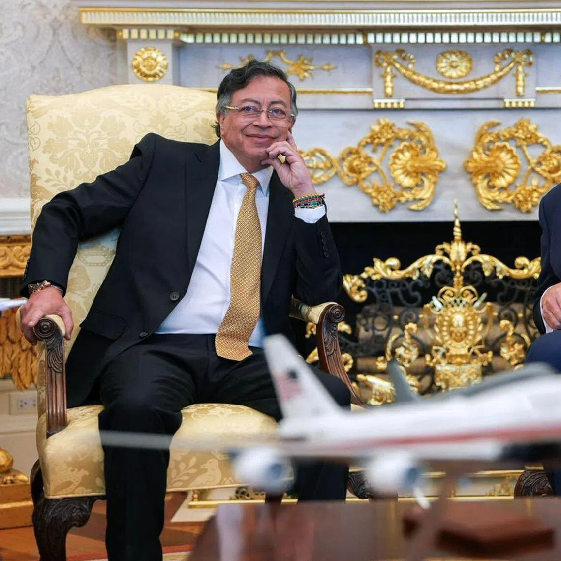 Colombian President Gustavo Petro (left) and US President Donald Trump meeting at the White House in Washington on Feb 03, 2026.