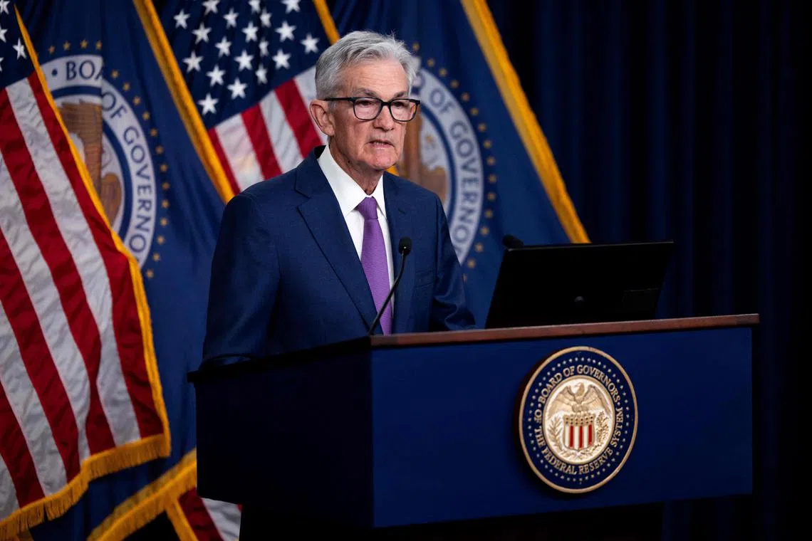 US Federal Reserve chair Jerome Powell signaled Wednesday that an interest rate cut as soon as in March is unlikely, as the central bank remains data-dependent when mulling its next steps.  (Photo by Julia Nikhinson / AFP)
