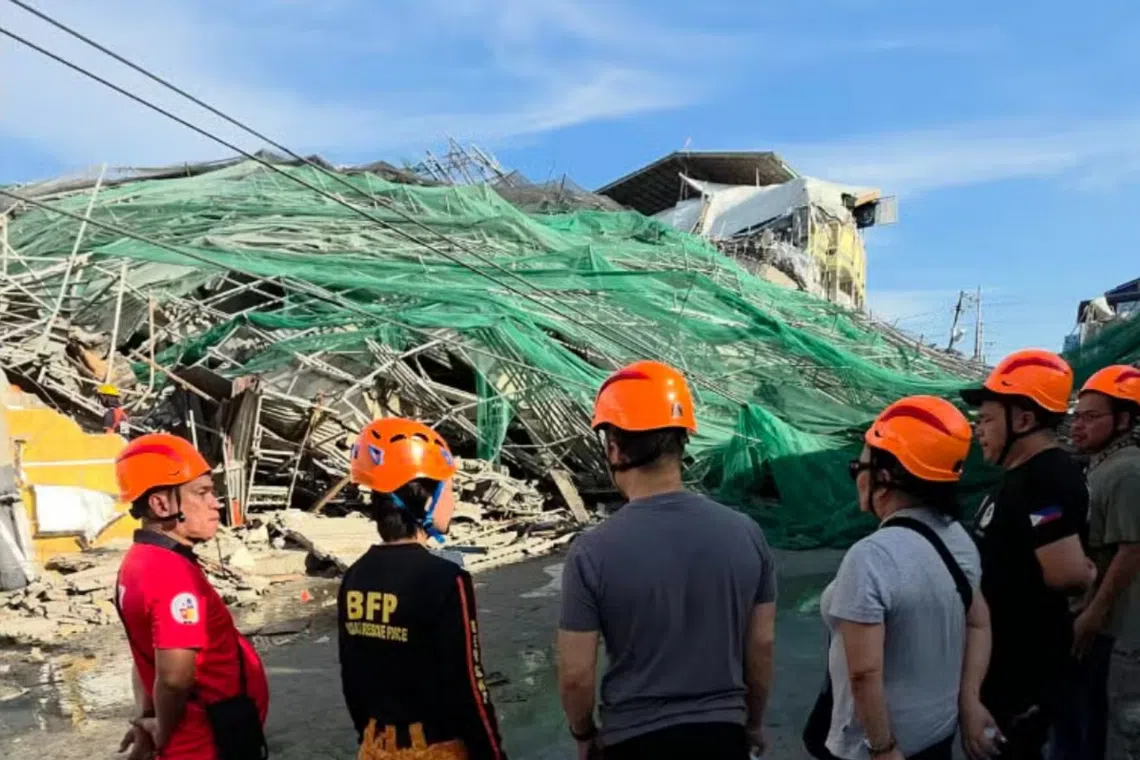 straitstimes.com - 19 feared trapped after collapse at Philippines construction site