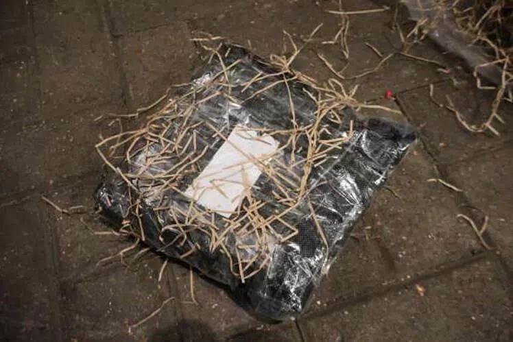 Individual packages containing cannabis discovered within the seized bundles concealed with shredded paper.