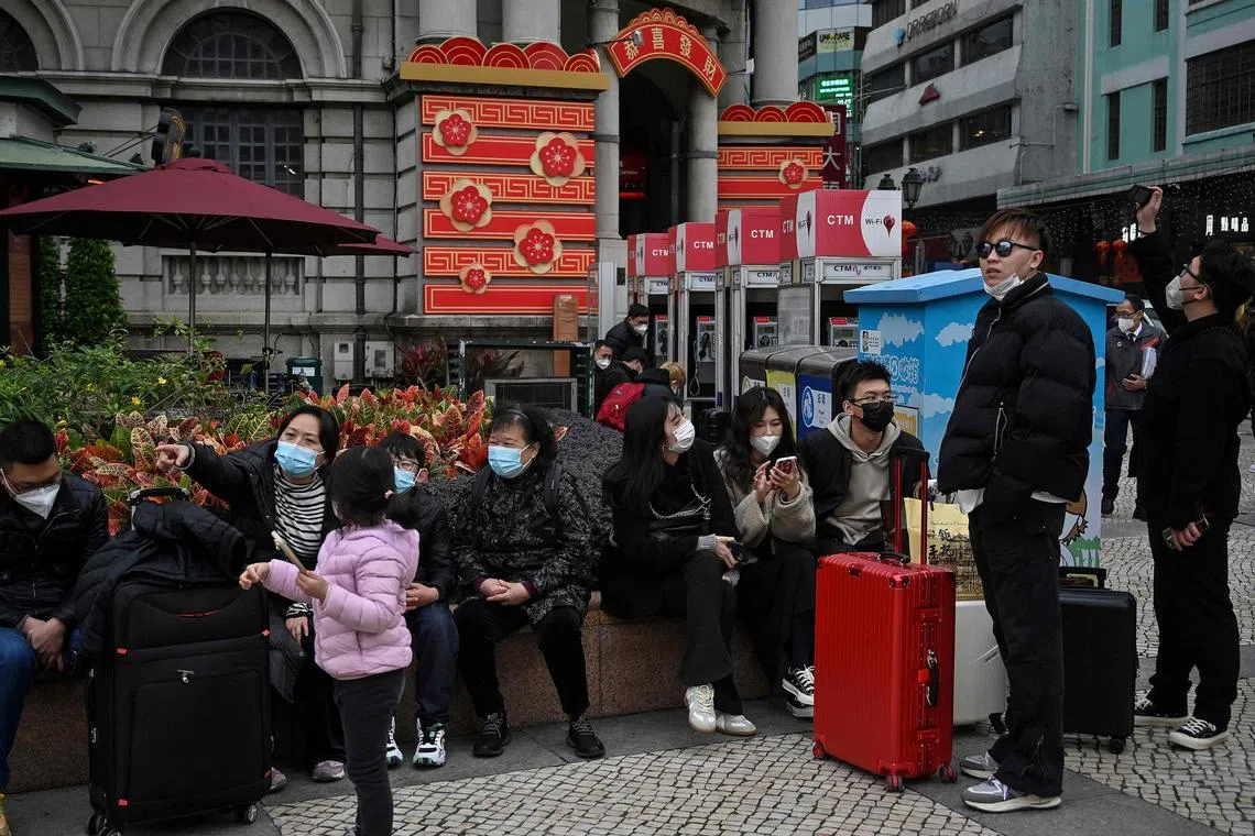 Macau has seen a resurgence of tourists from mainland China since Jan 8 after the special Chinese administrative region dropped all Covid-19 testing requirements for inbound travellers from the mainland, Hong Kong and Taiwan.