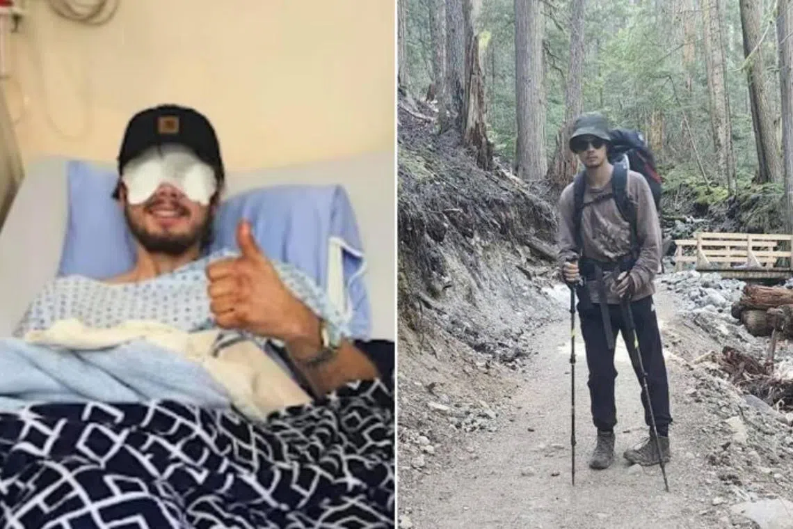 The hiker, Mr Sam Benastick, was reported missing Oct 19 after he went camping in Redfern-Keily Provincial Park in British Columbia. 