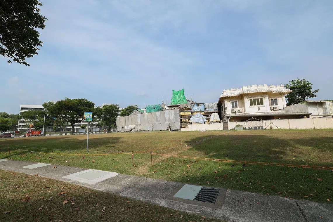 The new temple is located near Yishun Innova Junior College and among residential blocks.