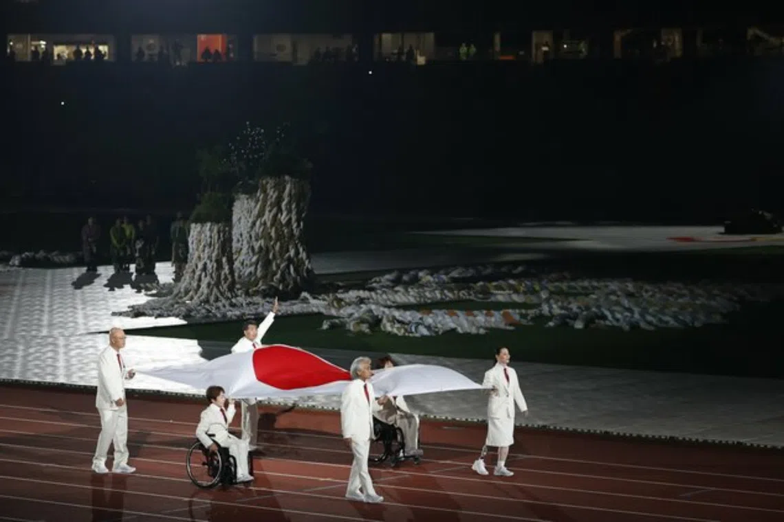 The opening ceremony of the Aichi-Nagoya Asian Para Games in Nagoya on Oct 18.