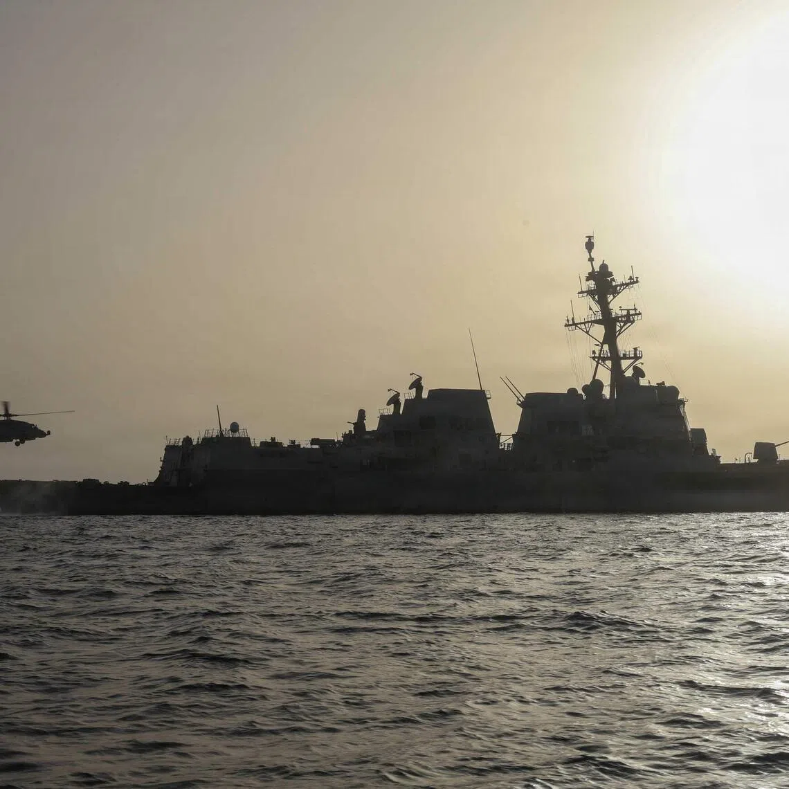 A US Navy handout photo shows the Arleigh Burke-class guided-missile destroyer USS Thomas Hudner.